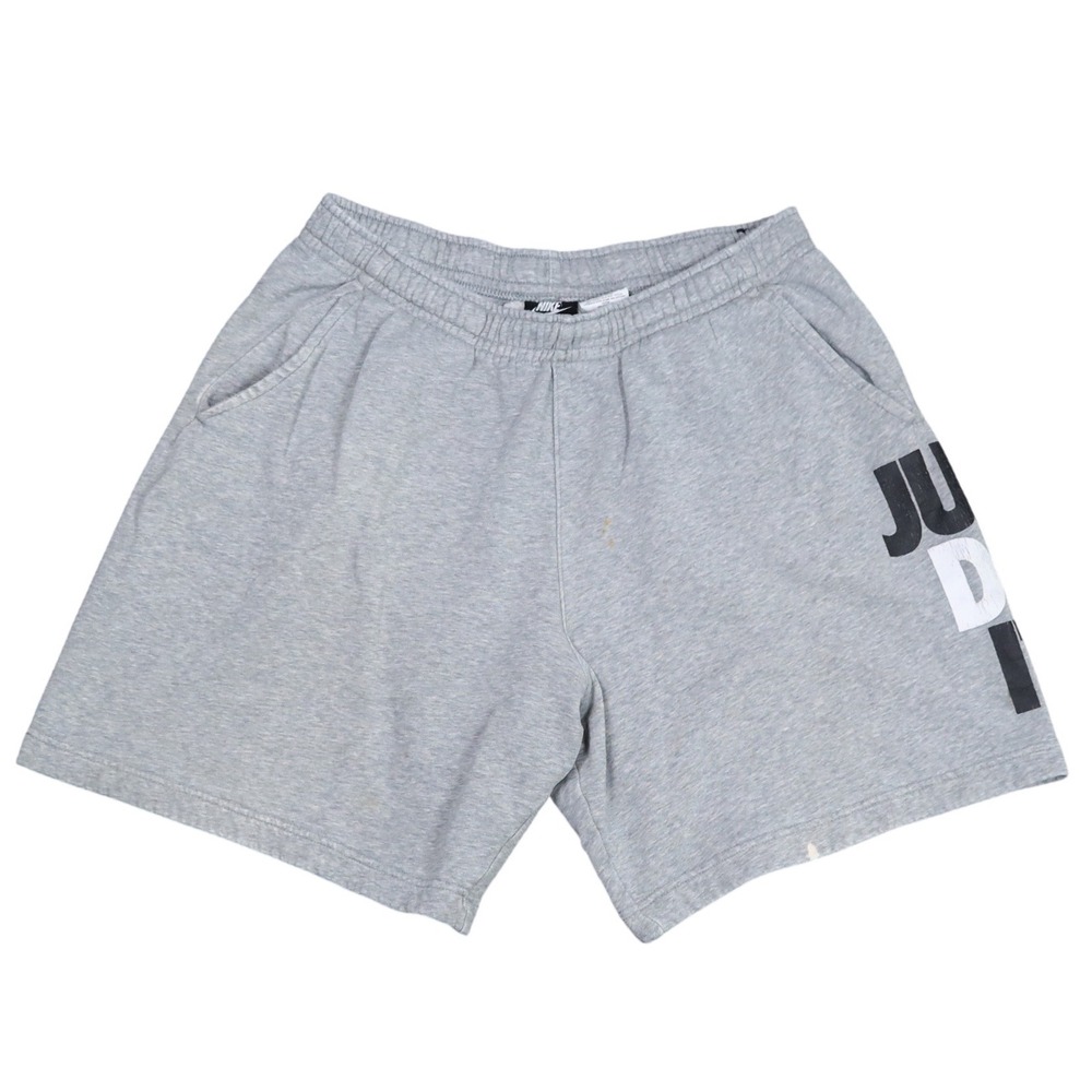 Nike Just Do It Fleece Shorts Mens Large Gray CJ4780-063 Graphic Athletic Gym